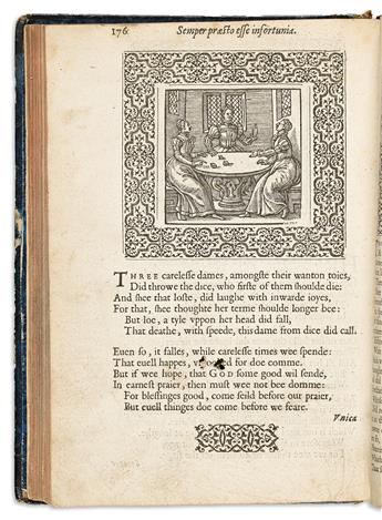 Whitney, Geoffrey (c. 1548-c. 1601) A Choice of Emblemes, and Other Devises, for the moste parte gathered out of sundrie writers, Engli